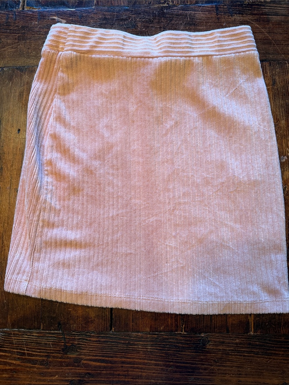 Double Zero Blush Pink Corduroy Mini Skirt